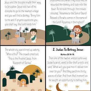 Printable Easter Story Cards I Christian Easter Story for Kids I Easter Death and Ressurrection Story I Instant Download