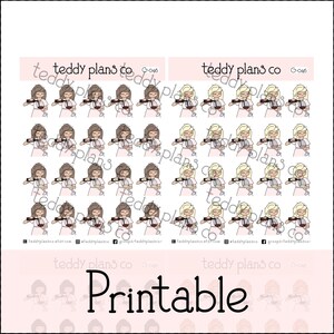 Wine Girl Stickers | Printable Planner Stickers