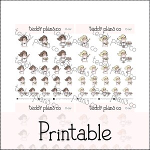 Baking Girls | Printable Planner Stickers (G-007)