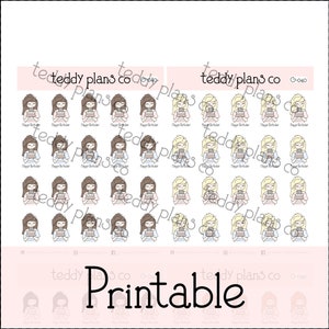 Happy Birthday Girl Stickers | Printable Planner Stickers