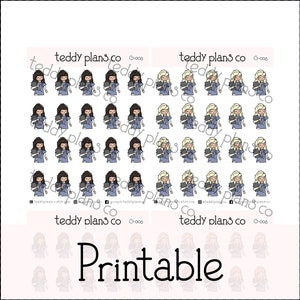 Nurse Girls | Printable Planner Stickers (G-005)