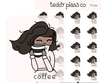 Coffee Girl Stickers | Planner Stickers