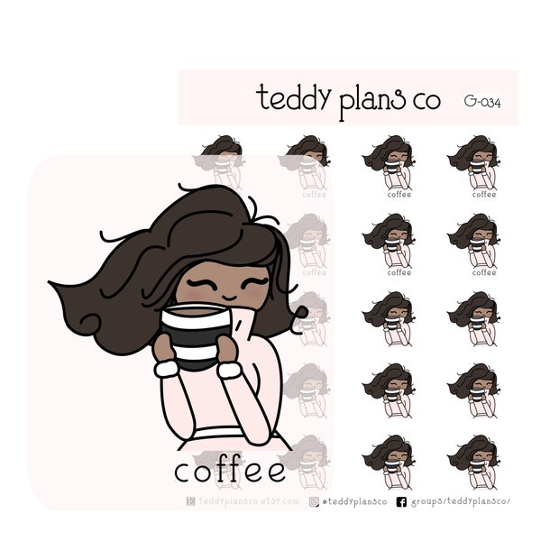 Coffee Girl Stickers | Planner Stickers