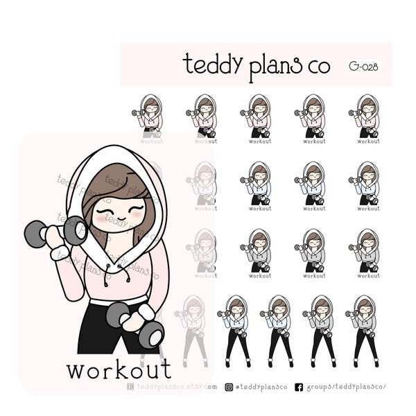 Work Out Stickers | Planner Stickers