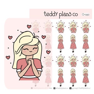 Valentine's Day Girl Stickers | Planner Stickers