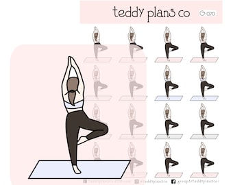 Pegatinas de Yoga Girl / Pegatinas para Planificador (G-070)