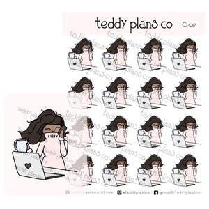 Working Girl Stickers | Planner Stickers (G-017)