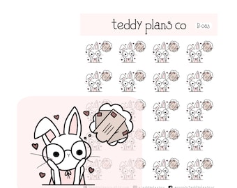 Dreaming of Happy Mail Bunny | Planner Stickers (B-083)