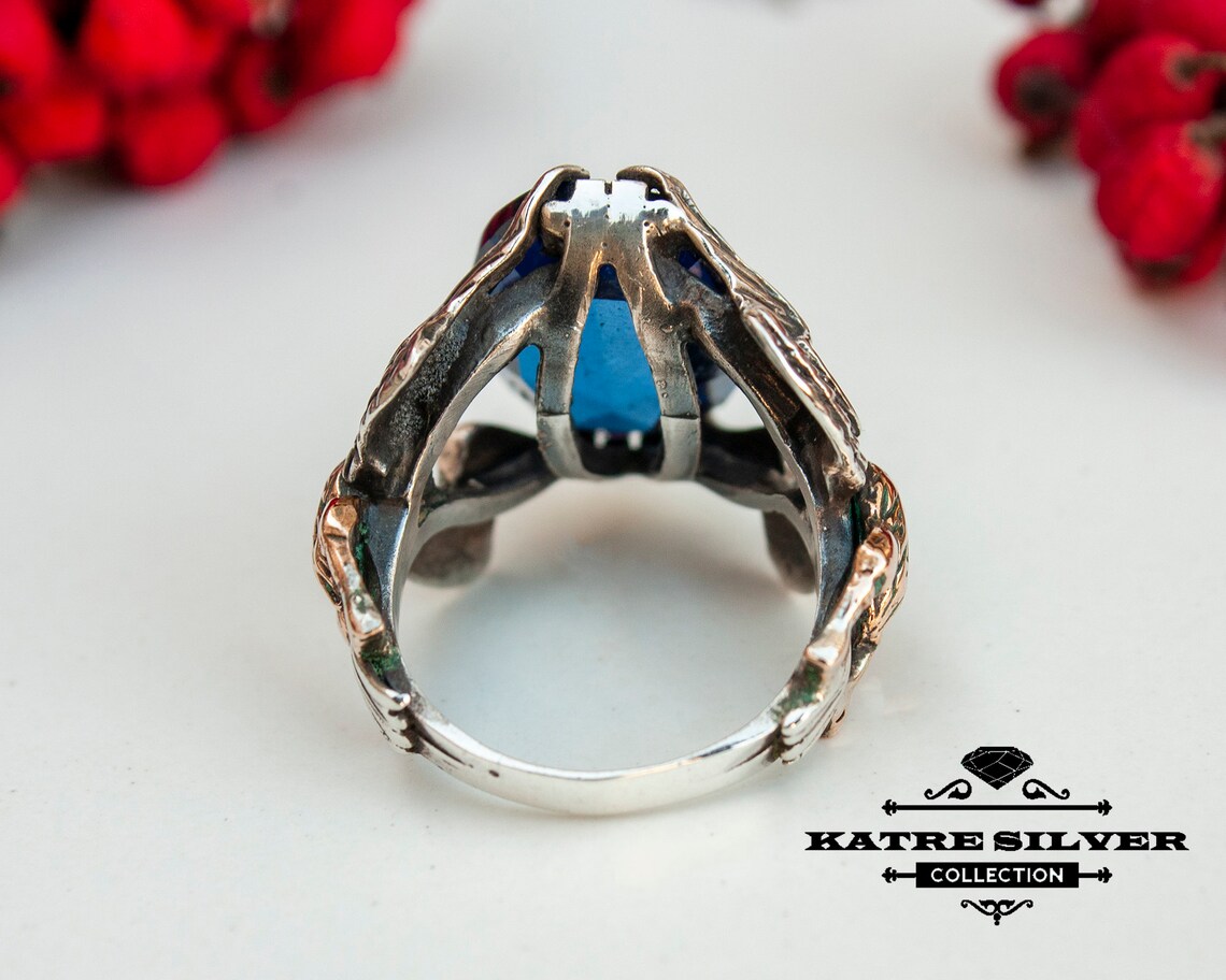 Navy Blue Stone Ring Navy Blue Ring Navy Ring Navy Blue Etsy