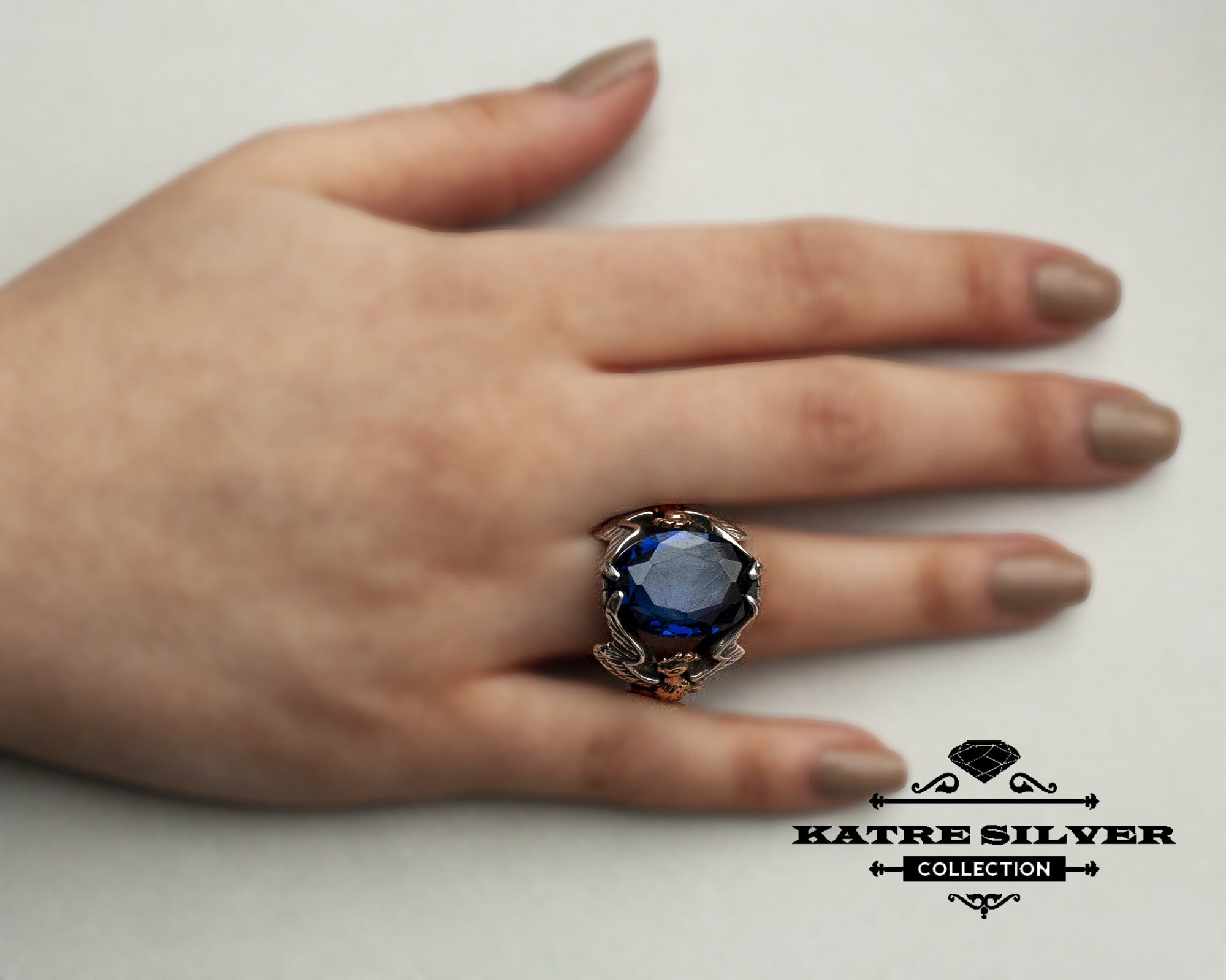 Navy Blue Stone Ring Navy Blue Ring Navy Ring Navy Blue Etsy