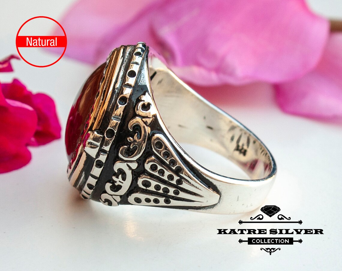 Big Statement Ring Unique Mens Ring Celtic Handcrafted Silver Etsy