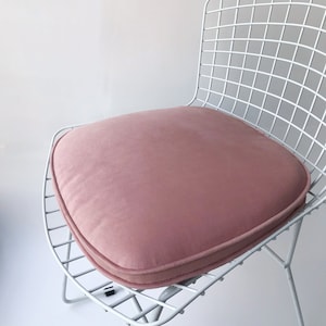 Seat Cushion Pad for Harry Bertoia Style Chair – Upholstery Velvet Fabric with Anti-Stain Treatment – 1.5" Thick