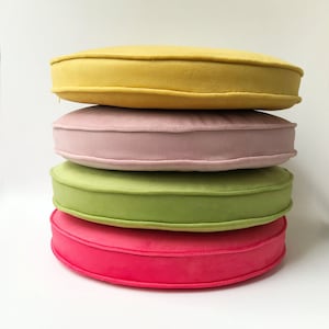 2 thick 5cm round chair cushion pad image 2