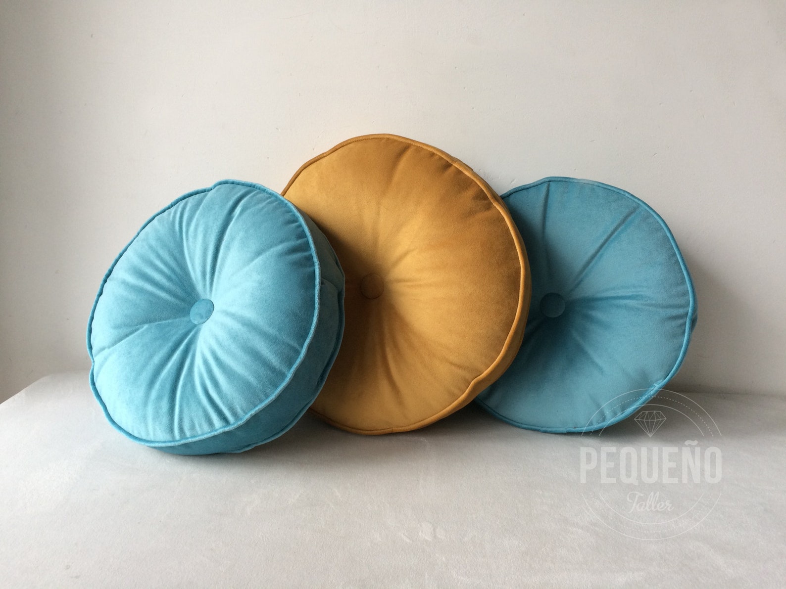 ROUND Decorative Cushion pillow 40cm diameter x 8 cm high Etsy