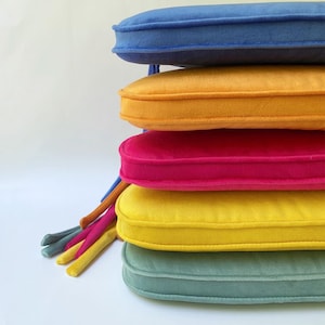 Custom chair cushions 1.5&quot; (4CM) THICK ulphostery velvet anti-stain
