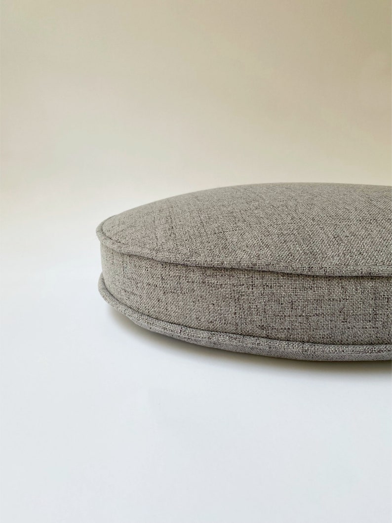 Chair Cushion Pad Round 2 thick 5cm ulphostery linen fabric image 2