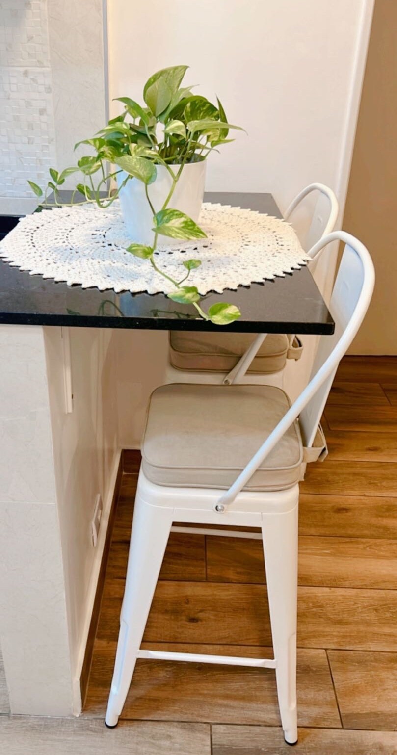 Tromlycs Cuscino Quadrato Per Sgabello Da Bar 30,5x30,5 Cm, Spessore 1,5 Cm, Schiuma Alta Densità, Antiscivolo Con Cinghie In Velcro, Federa Lavabile, Nero