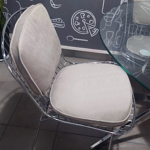 BERTOIA style metal set Chair Cushion Backrest, velcro stripe 1.5 4cm thick imagem 10