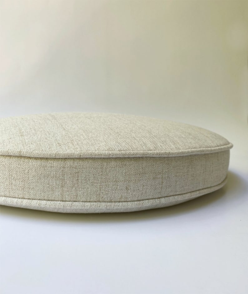 Chair Cushion Pad Round 2 thick 5cm ulphostery linen fabric image 1