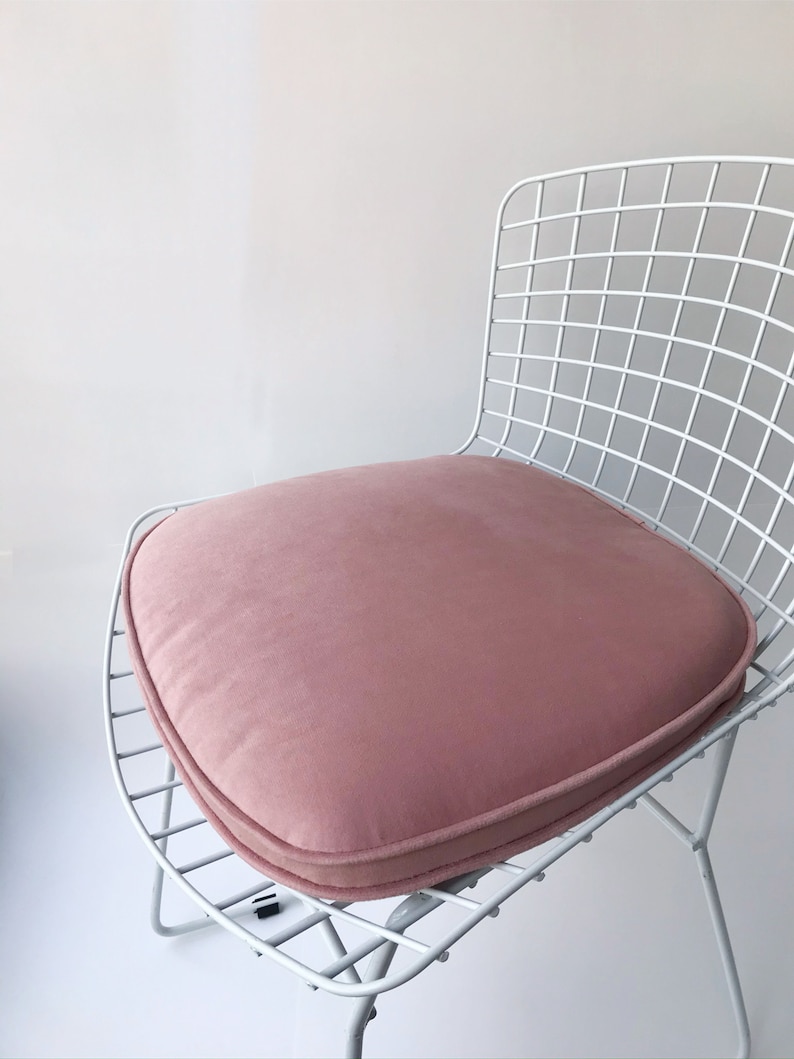 Ensemble coussin de chaise dossier en métal de style BERTOIA, bande velcro de 4 cm 1,5 po. d'épaisseur image 5