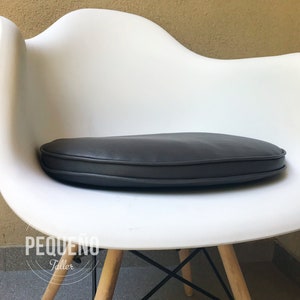 oval chair pads plastic Chair CUSHION pillow 1.5 thick 4cm Upholstery Vinyl faux Leather zdjęcie 6