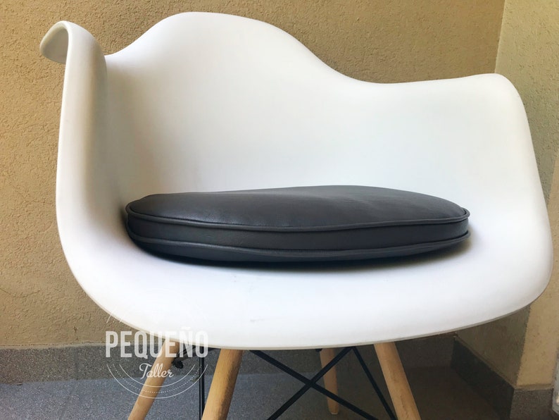 oval chair pads plastic Chair CUSHION pillow 1.5 thick 4cm Upholstery Vinyl faux Leather zdjęcie 6