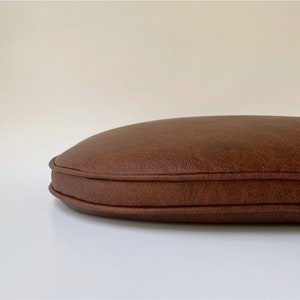 oval chair pads plastic Chair CUSHION pillow 1.5 thick 4cm Upholstery Vinyl faux Leather zdjęcie 1