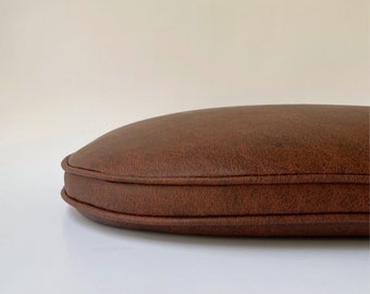 oval chair pads plastic Chair CUSHION pillow 1.5" thick (4cm) Upholstery Vinyl faux Leather