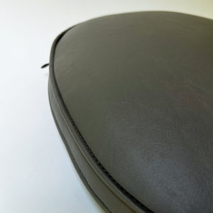oval chair pads plastic Chair CUSHION pillow 1.5 thick 4cm Upholstery Vinyl faux Leather zdjęcie 5