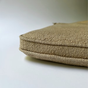 Custom chair cushions 1.5&quot; (4CM) THICK ulphostery BOUCLE anti-stain