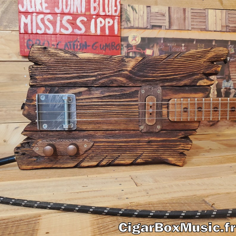 Solid Body Cigar Box Guitar palette Wood Etsy