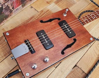 Double P90 cigar box guitar