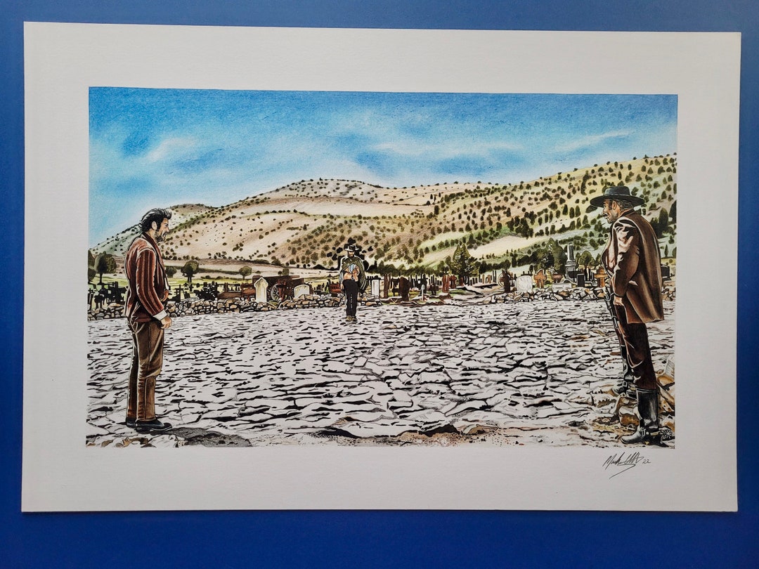 The Good the Bad and the Ugly - Final Showdown - Artwork - Etsy