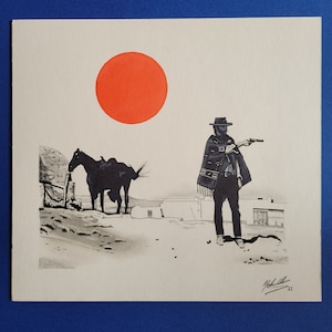 SEMPRE SOLO - Original artwork in ink and pencil - Clint Eastwood - For a Few Dollars More