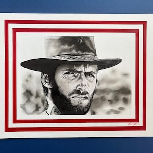 Original Kunstwerk - Clint Eastwood - The Good, The Bad and The Ugly