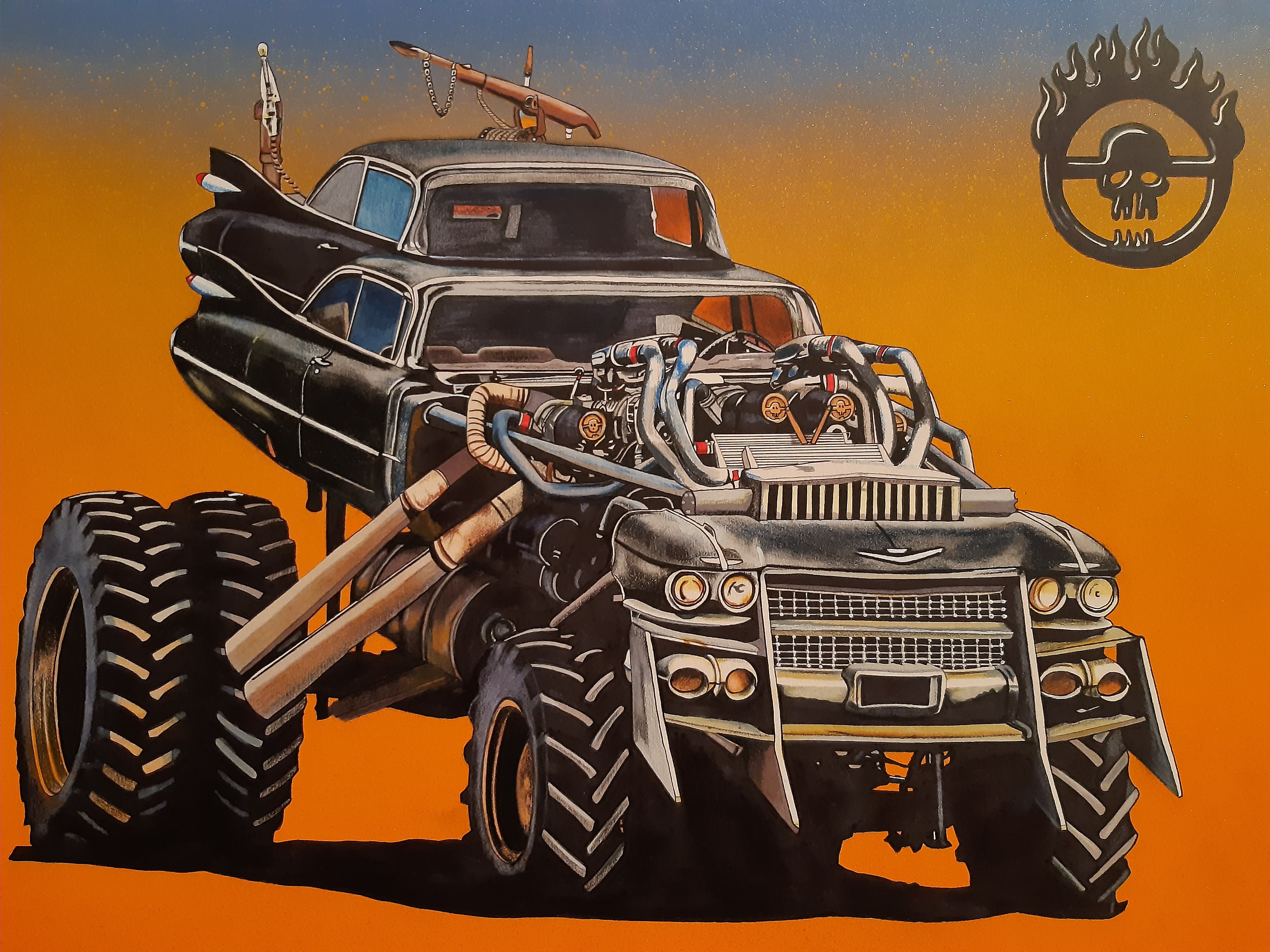 MAXIMUM OVERDRIVE. the Gigahorse, Mad Max Fury Road Original Artwork 16x21  Inches - Etsy