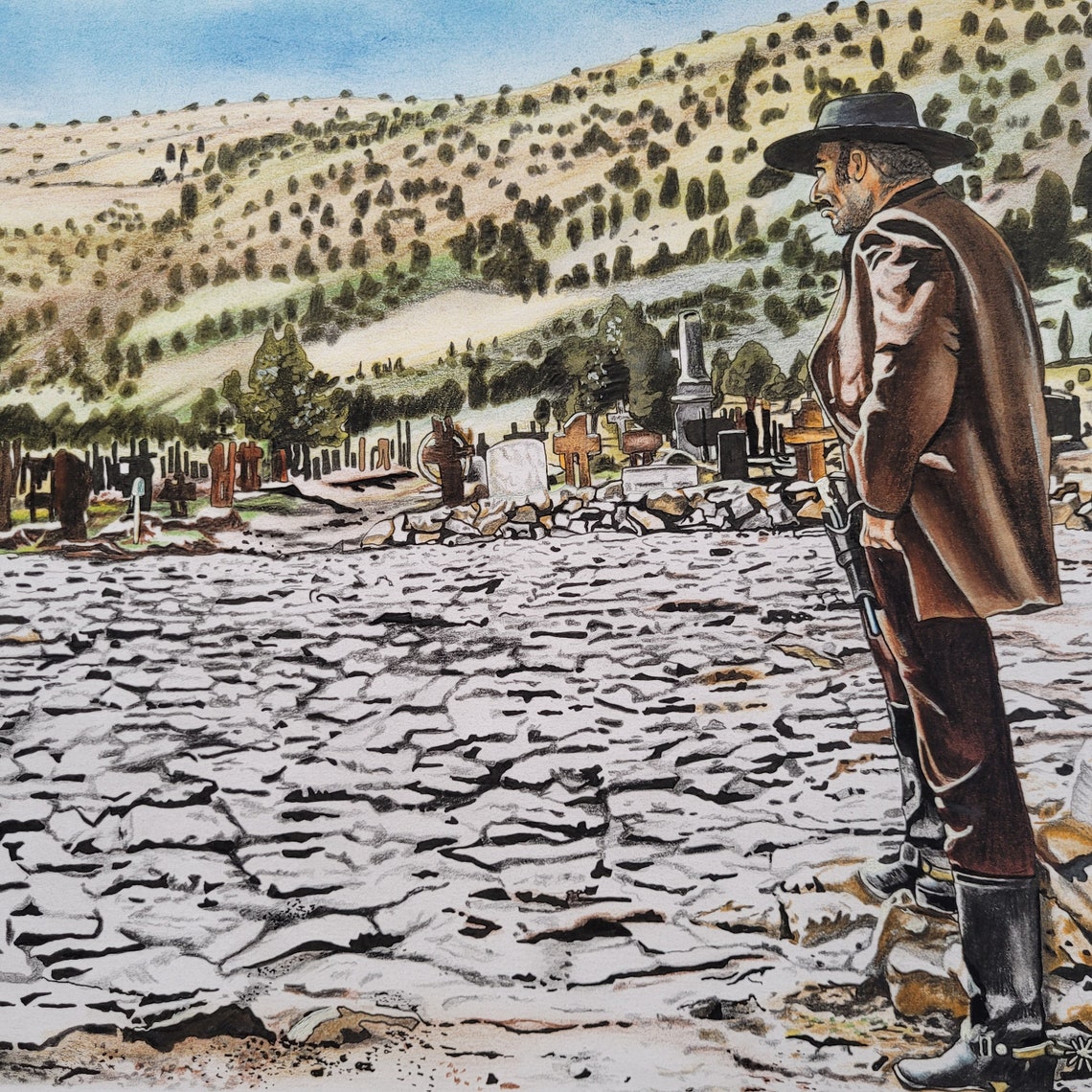 The Good the Bad and the Ugly - Final Showdown - Artwork - Etsy