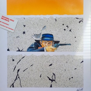 For a Few Bullets More - Pop art original artwork in ink and pencil - Lee Van Cleef