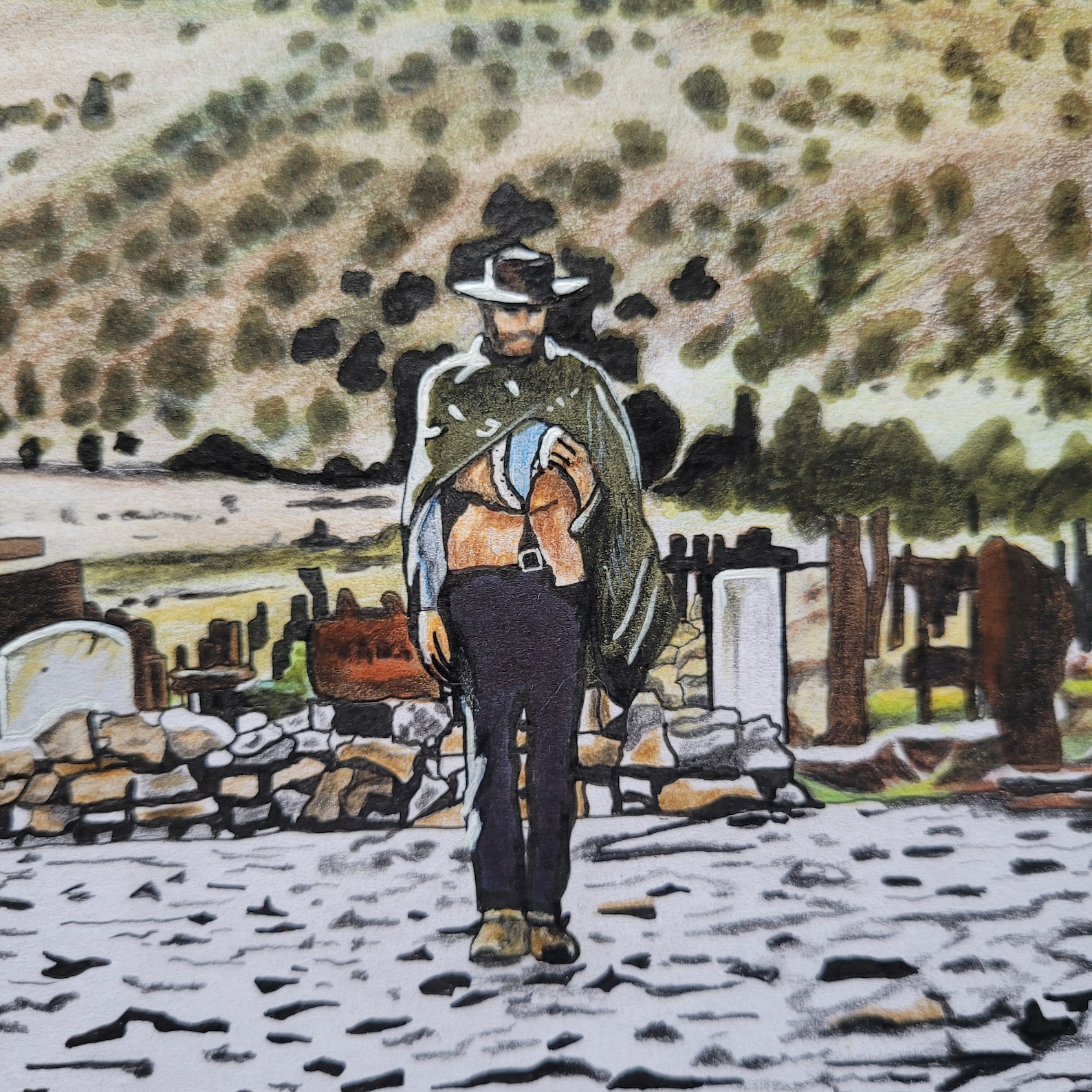 The Good the Bad and the Ugly Final Showdown Artwork - Etsy