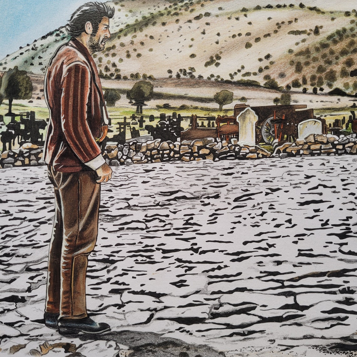 The Good the Bad and the Ugly Final Showdown Artwork - Etsy