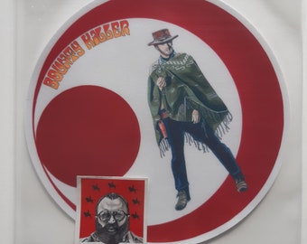 Plaque tournante DJ et sticker Sergio Leone - Bounty Killer - Oeuvre d'art inspirée de Clint Eastwood - Unique