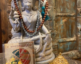 Accomplishments- Karya Sidhi Yantra, Handmade Knotted Crystal Quartz Happiness Necklaces Necklaces Yoga Meditation Mala