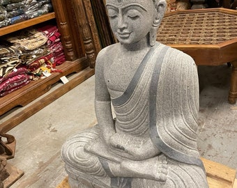 Granite Buddha Statue, Garden Budha, Meditating Buddha, Handmade Unique Sanctuary Décor