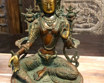 Tibetan Buddhism Religious Goddess, Buddhistva Idol, Tara Buddha Brass Statue, Decorative Idol