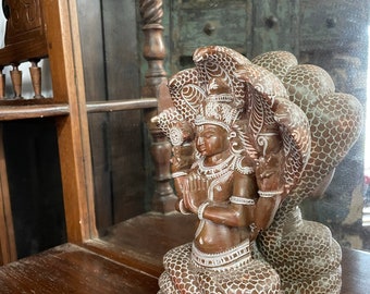 Patanjali, Yoga Guru, Yogasutra Guru Stone Statue , Handmade Sculpture Divine Altar Decor Spiritual Idol