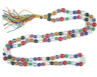 Meditation Mala Beads Nine Planets Navgraha Healing Stones Prayer Yoga Rosary Malas Yoga Necklace