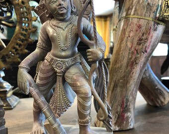 Vishnu Avatar, Parashurama Stone Statue Decorative Sculpture, Altar DEcor