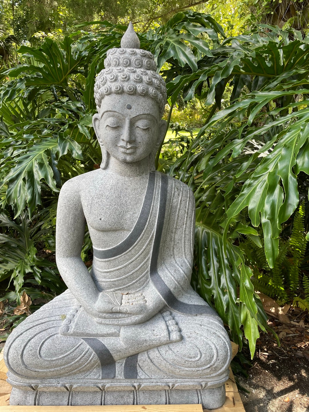 Granite Buddha Statue Garden Budha Meditating Buddha - Etsy