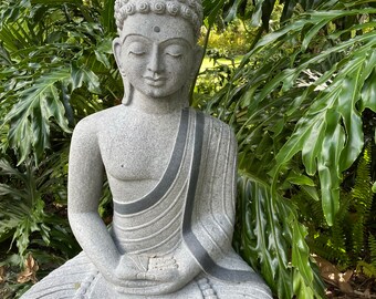 Granite Buddha Statue, Garden Budha, Meditating Buddha, Handmade Unique Sanctuary Décor 4 ft