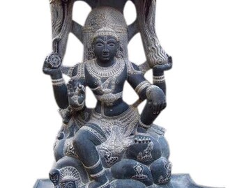 PRE ORDER - Shiva Natural Stone Garden Statue Handcarved Granite Stone Zen Outdoor Meditating Sculptures